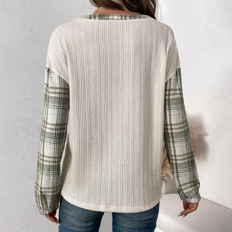 Nathalie | Women's Button-Front Shirt in Beige