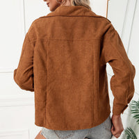 Nerida | Women's Oversized Corduroy Jacket in Brown