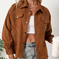 Nerida | Women's Oversized Corduroy Jacket in Brown
