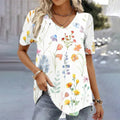 Nessa | Women's V-Neck Printed Design T-Shirt