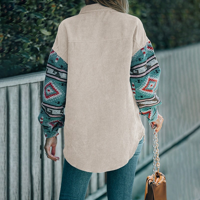 Nicasia | Women's Corduroy Jacket in Khaki