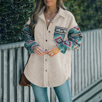 Nicasia | Women's Corduroy Jacket in Khaki