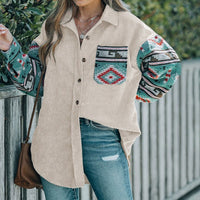 Nicasia | Women's Corduroy Jacket in Khaki