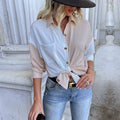 Nicoletta | Women's Color Block Blouse Top