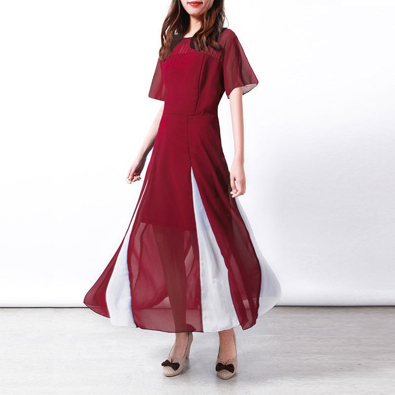 Nikolina | Women's Sheer Long Sleeve Slit Dress