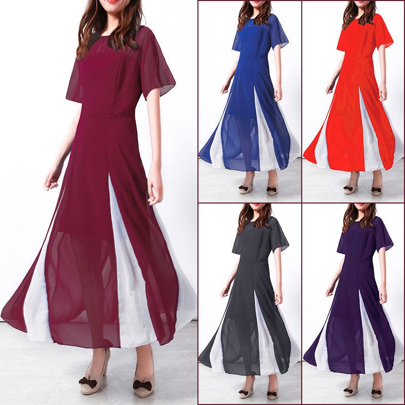 Nikolina | Women's Sheer Long Sleeve Slit Dress