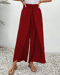 Noemie | Women's Wide Leg Elastic Waist Trousers