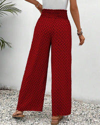 Noemie | Women's Wide Leg Elastic Waist Trousers