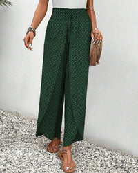 Noemie | Women's Wide Leg Elastic Waist Trousers