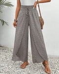 Noemie | Women's Wide Leg Elastic Waist Trousers – Flare Pants