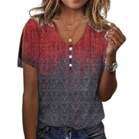 Nola | Women's Button Detail Short Sleeve Floral Blouse