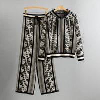 Nola | Women's Hooded Long Sleeve Two Piece Set in Black