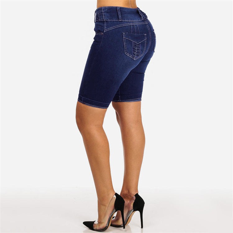 Norma | Women's High Waist Jeans in Blue