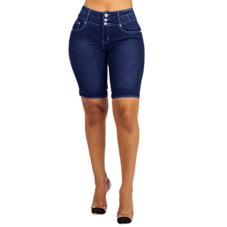 Norma | Women's High Waist Jeans in Blue
