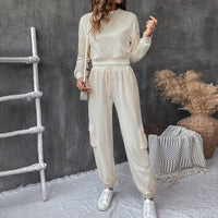 Oceania | Women's Pockets Tracksuit Set in Beige