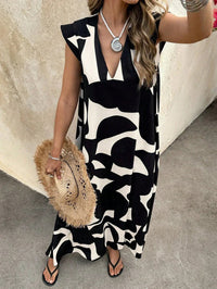Odalys | Women's V-Neck Black Maxi Sundress