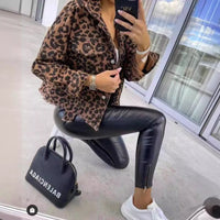 Odalys | Women's Casual Denim Jacket in Leopardenmust