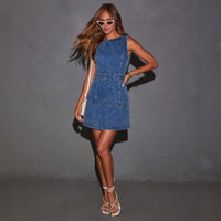 Ofelia | Women's Tailored Dress – Casual Dress in Blue
