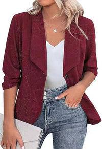 Olive | Women's Elegant Blazer in Wine Red