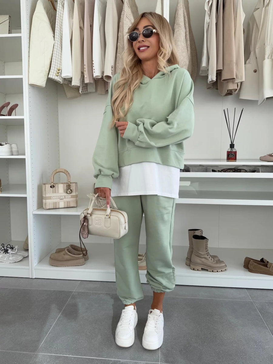 Olwen | Women's Hooded Joggers in Green
