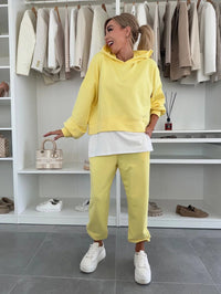 Olwen | Women's Hooded Joggers in Yellow