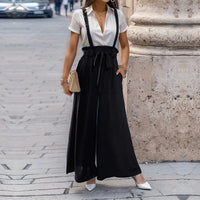Olwyn | Women's Drawstring Elegant Jumpsuit in Pine Green