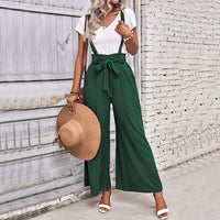 Olwyn | Women's Drawstring Elegant Jumpsuit in Pine Green