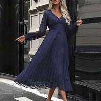 Olympe | Women's Ruffle Detail Flowing Elegant Maxi Dress