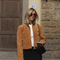 Olympia | Women's Pockets Elegant Leather Jacket