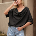 Ombeline | Women's V-Neck Asymmetric Blouse