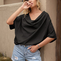 Ombeline | Women's V-Neck Asymmetric Blouse