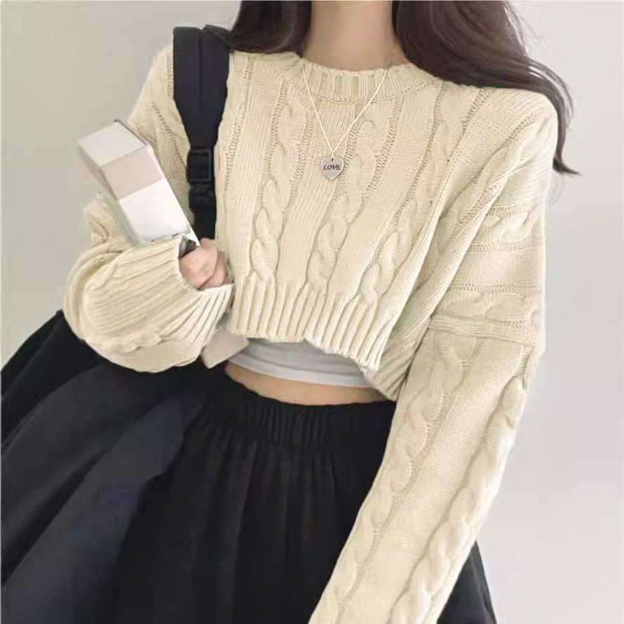 Opal | Women's Knit Sweater in Apricot