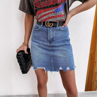Opal | Women's Fringe Jeans in Denim Blue