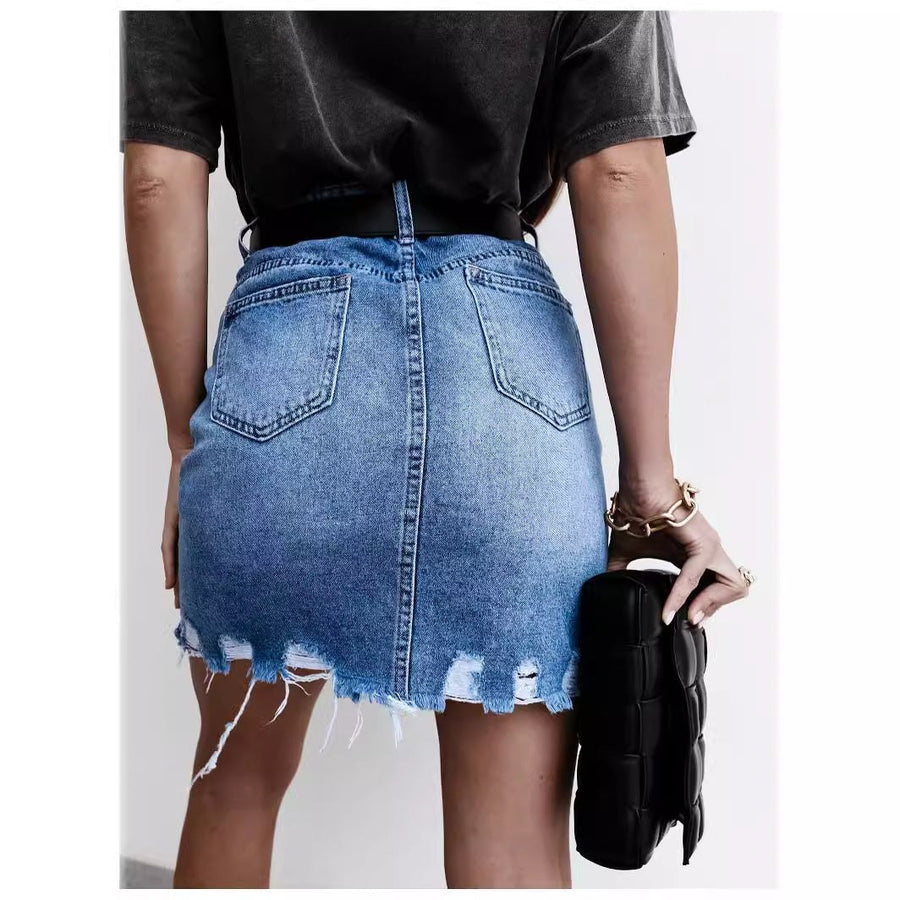 Opal | Women's Fringe Jeans in Denim Blue
