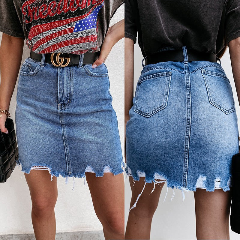 Opal | Women's Fringe Jeans in Denim Blue