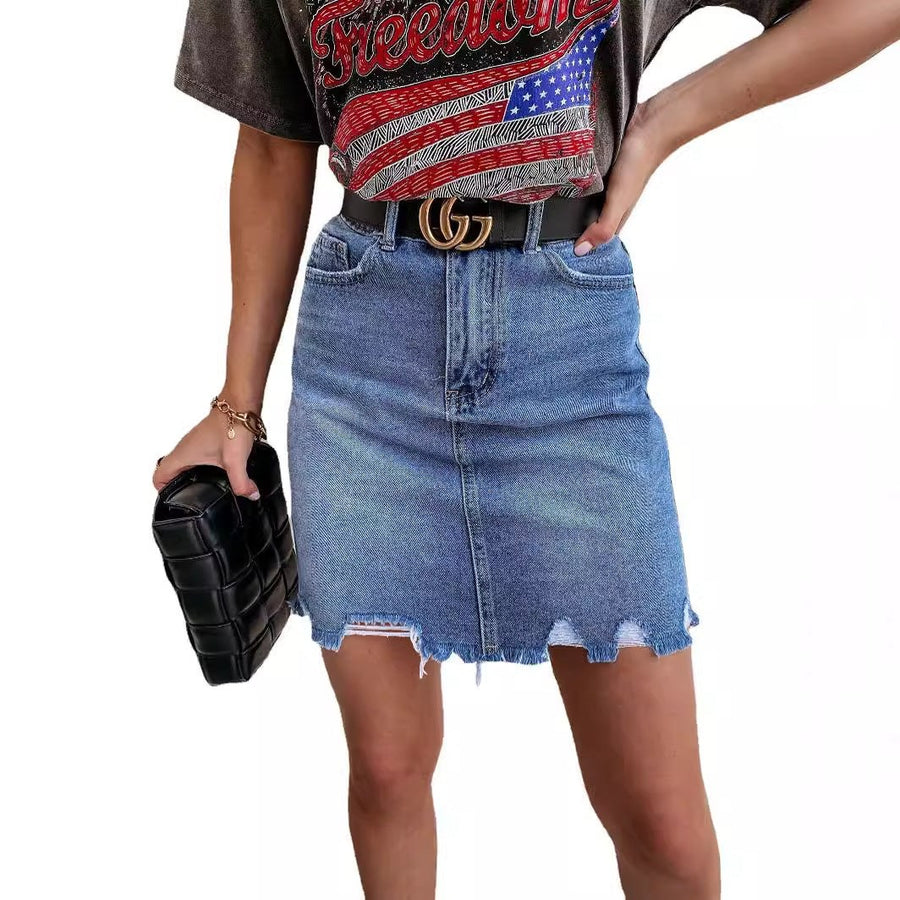 Opal | Women's Fringe Jeans in Denim Blue