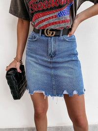 Opal | Women's Fringe Jeans in Denim Blue