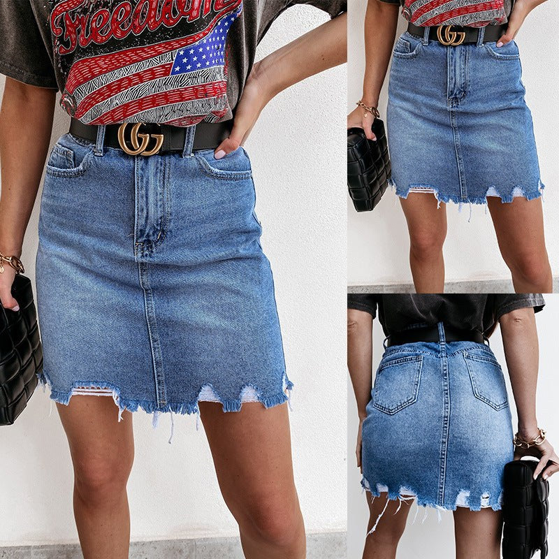 Opal | Women's Fringe Jeans in Denim Blue