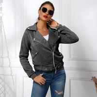 Orelia | Women's Zip Pockets Jacket in Dark Gray