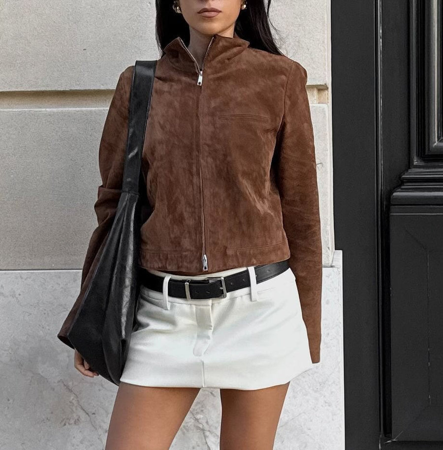 Oriana | Women's Modern Jacket in Brown