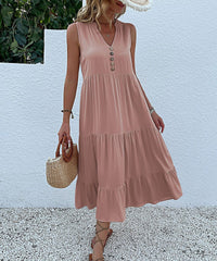 Orietta | Women's Voluminous Maxi Dress in Pink