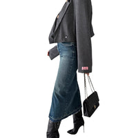 Orla | Women's Slit Modern Jeans in Blue