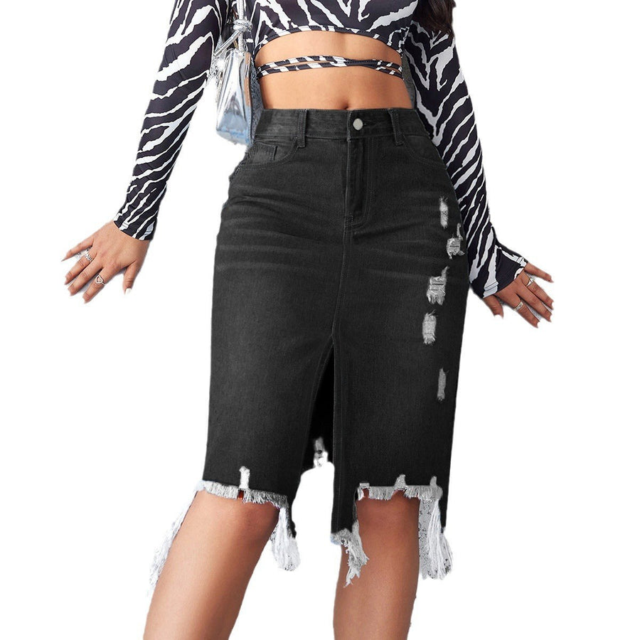 Orsola | Women's Fringe Slit Casual Jeans