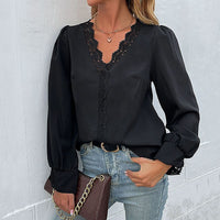 Orsolya | Women's Lace Elegant Blouse in Black