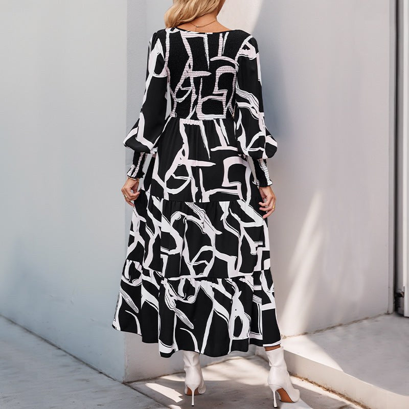 Ottavia | Women's Voluminous Modern Maxi Dress in Black