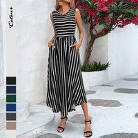 Ottilia | Women's Flowing Striped Fashionable Maxi Dress