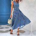 Ottilia | Women's Flowing Striped Fashionable Maxi Dress