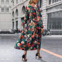 Pancrazia | Women's Slit Maxi Dress in Green