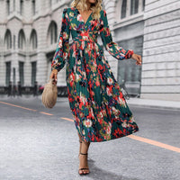 Pancrazia | Women's Slit Maxi Dress in Green