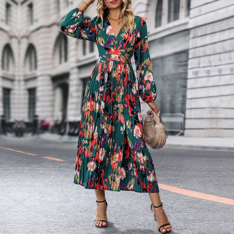 Pancrazia | Women's Slit Maxi Dress in Green